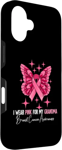 Vista 3 de iPhone 16 I Wear Pink For My Grandma Breast Cancer Awareness Case