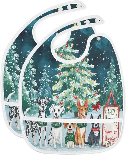 Vista 18 de MCHIVER Baberos de bebé para bebé niño y niña, delantal de alimentación impermeable, babero de algodón para comer alimentos, 2 paquetes