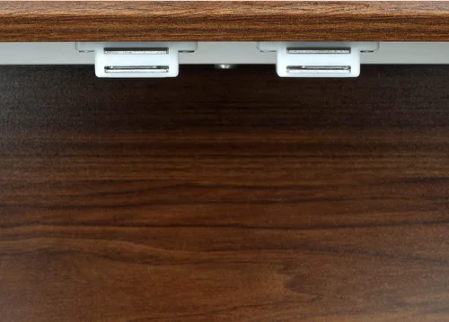 Vista 6 de Armarios de almacenamiento de madera con 2 puertas y estante ajustable, armario de almacenamiento de buffet para cocina, armario de almacenamiento