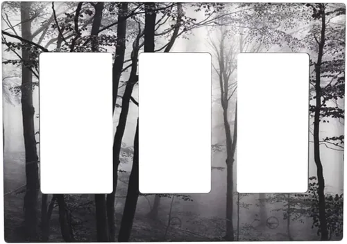 Vista 117 de William Morris Floral Boho Azul Medianoche Azul Bohemio Flor 1 Banda Dúplex Cubierta de Salida Decorativa Receptáculo Único Interruptor Eléctrico