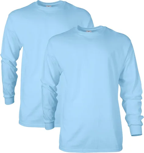 Vista 52 de Gildan Camiseta de manga larga de algodón ultra para adulto, estilo G2400, paquete múltiple Azul marino