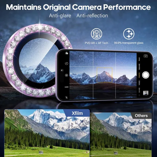 Vista 262 de Protector de Lente de Cámara Compatible para iPhone 15/15 Plus, Anillo Metálico Individual de Dureza 9H Resistente a Arañazos, Accesorios Elegantes