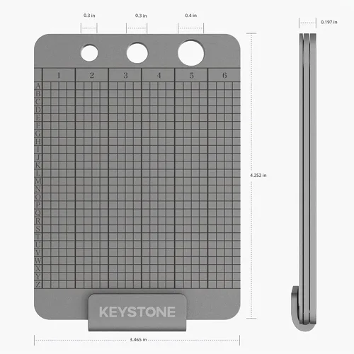 Vista 5 de KEYSTONE Almacenamiento de semillas criptográficas, cartera de metal con cápsula de acero criptográfico, respaldo de almacenamiento en frío Keystone