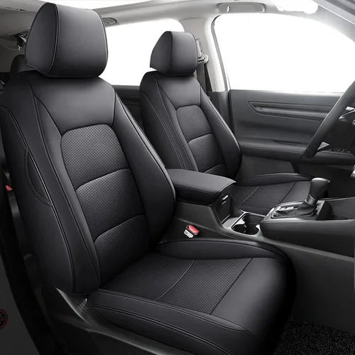 Vista 10 de HKZ - Juego completo de fundas de asiento para automóvil, de piel sintética, color beige