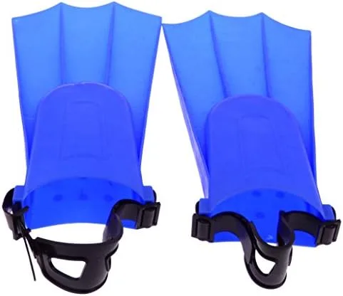 Vista 7 de Adultos Aletas Ajustables Natación Buceo Herramientas de Aprendizaje - Azul, L