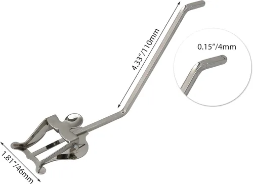 Vista 4 de Yibuy Sax Abrazadera Clip Lira para Saxofón Alto Tenor Banda Para Marcha Clips Plata