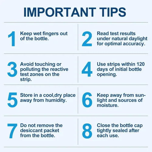 Vista 8 de Pooloob Tiras de prueba 8 en 1 para piscina y spa, kit de prueba de agua de 100 unidades para piscinas de agua salada y cloro. Prueba pH, sal, cloro