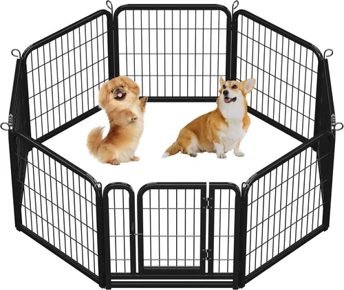 Vista 8 de Topeakmart Corralito para perros al aire libre, corralito de ejercicio portátil para interiores y mascotas, para patio, caravana, camping, 32