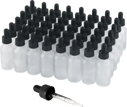 Vista 163 de NOOEEISS 4 piezas, botella con cuentagotas de 1 oz, botella de vidrio ámbar con cuentagotas, botellas de tintura con cuentagotas, acabado elegante
