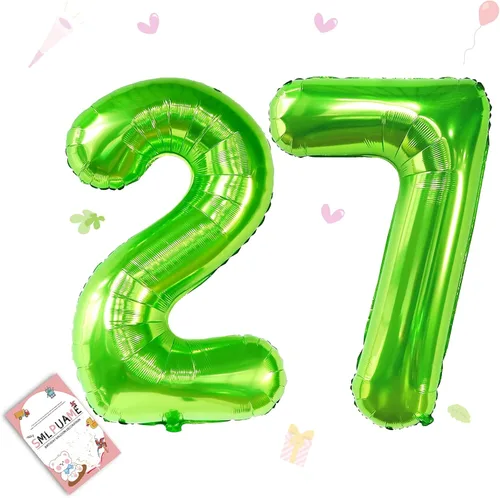 Vista 219 de Smlpuame - Globos grandes de 40 pulgadas de números del 0 al 9, globos numéricos para decoración de fiesta de cumpleaños, globos de helio