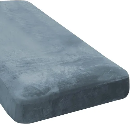 Vista 99 de H.VERSAILTEX - 4 fundas elásticas de terciopelo para cojín de sofá modular en forma de L (sofá grande de 3 plazas + 1 diván, color marfil)