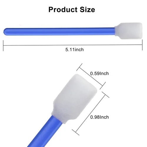 Vista 2 de 50pcs 5.11 "Square Rectángulo Espuma Limpieza Hisopos Palillos para Solvente Formato Impresora de inyección de tinta Roland Equipo Óptico (azul)