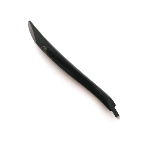Vista 6 de 10 agujas desechables de microblading para maquillaje, 10 unidades, herramienta de mango de maquillaje permanente (12 planos curvos de 0.010 in (10))