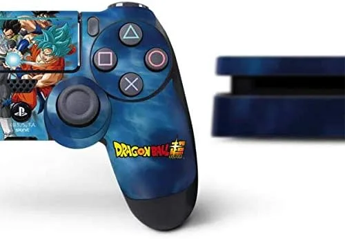 Vista 2 de Skinit calcomanía para juegos para PS4 Slim Bundle oficial Dragon Ball Super Goku Vegeta Super Ball diseño