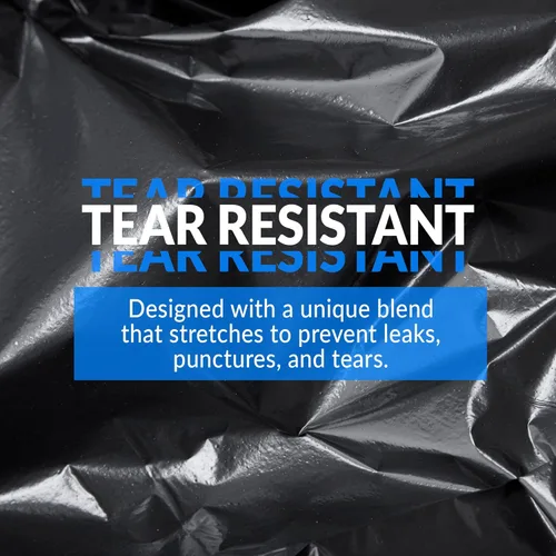 Vista 6 de Reli. SuperValue - Bolsas de basura de 33 galones, 125 unidades, fabricadas en Estados Unidos, resistentes, bolsas de basura negras multiusos