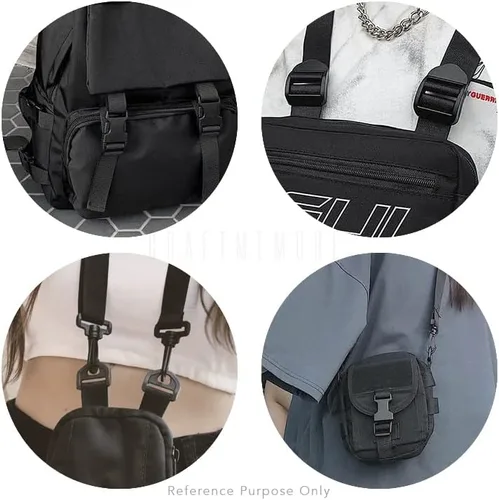 Vista 5 de CRAFTMEMORE 6 piezas de gancho giratorio de plástico para puerta de empuje, broche de langosta y garra para monedero, accesorios JINH