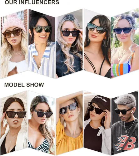 Vista 3 de SOJOS Trendy Oversized Square Cateye Polarized Sunglasses Womens Big Frame Shades SJ2115