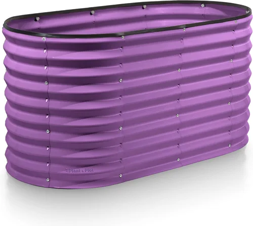 Vista 25 de Plant & Plot Camas de jardín elevadas galvanizadas para exteriores/ Jardinera elevada de 4 x 2 x 2 pies para jardinería, verduras, flores, caja