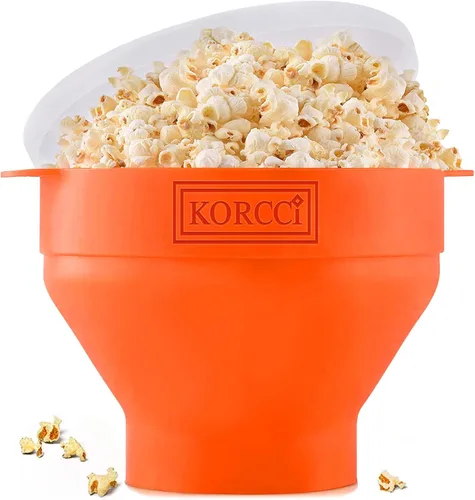 Vista 15 de El Fabricador de Palomitas de Maíz Original Korcci de Silicona para Microondas, Fabricador de Palomitas para Microondas, Tazón Plegable para Hacer