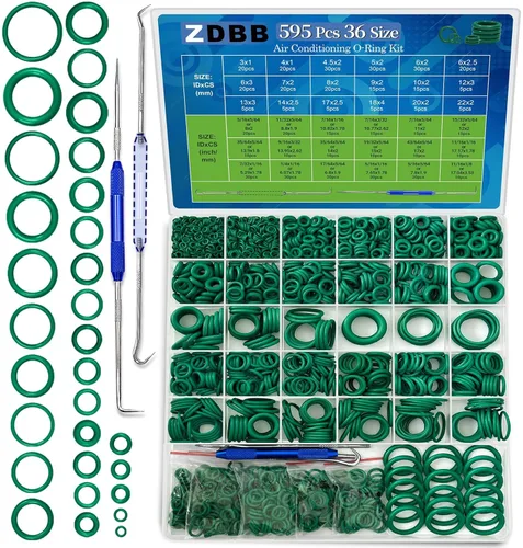 Vista 9 de ZDBB 1086 piezas SAE Standard O Ring Kit Surtido de juntas tóricas de goma de nitrilo con selección de junta tórica para reparación hidráulica