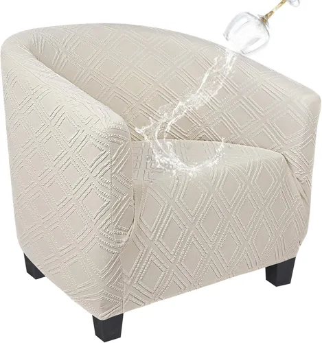 Vista 25 de SearchI Funda elástica para silla club, fundas elásticas para sillas barrel de color sólido, fundas para sillas tub de spandex, funda de sofá