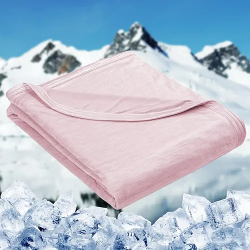 Vista 22 de HOMFINE - Manta refrescante para personas que duermen con calor, delgada, ligera, transpirable, doble cara, para cama, sofá y sillón, ideal