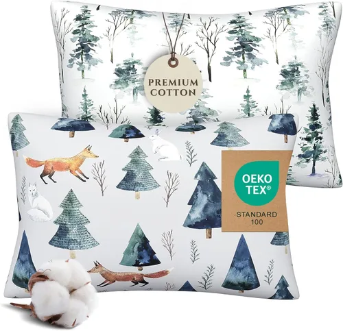 Vista 10 de Pobi Baby - Funda de almohada de algodón de 13 x 18 pulgadas, funda de almohada pequeña de alta calidad para niños y bebés, cómoda funda de almohada