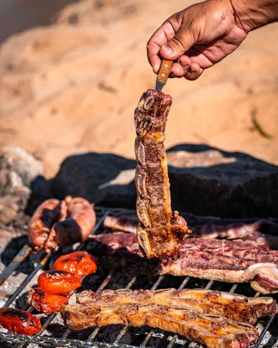 Vista 7 de Parrilla portatil Ideal para asados al aire Libre parrillas argentinas hechas para asador