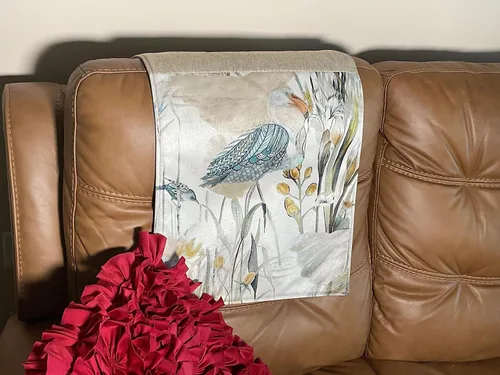 Vista 3 de Funda para reposacabezas con diseño de cisne, protector de muebles, funda para sofás, sillones reclinables, sillas de teatro, sillas de oficina