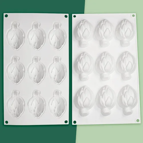 Vista 7 de mostsom Moldes de panadería con forma de cardo Molde de silicona para hornear para pastelería Forma de pastel para magdalenas Molde de donas Molde