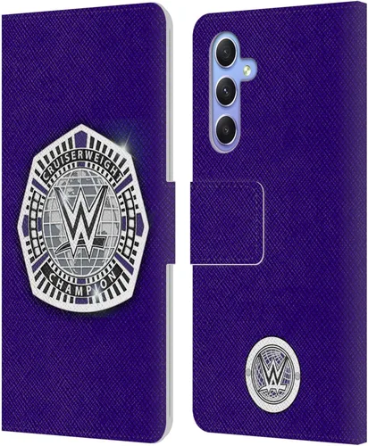 Vista 144 de Head Case Designs Officially Licensed WWE Cruiserweight Champion Title Belts Leather Wallet Case Compatible with Samsung Galaxy A07 4G Campeón
