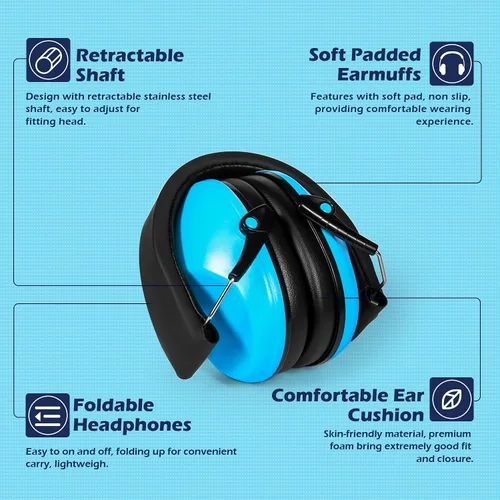 Vista 2 de DISON Kids Ear Protection Ear Muffs, 28dB Noise Cancelling Headphones for Kids Children,Ear Protection Safety Earmuffs