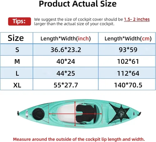 Vista 2 de UCEDER Waterproof Kayak Cockpit Cover Seal Cockpit Cover Maximum Protection for Your Ocean Cockpit