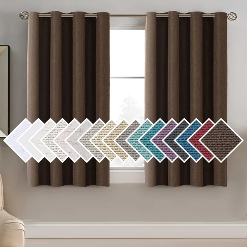 Vista 63 de H.VERSAILTEX Cortina de lino para oscurecer la habitación para dormitorio/sala de estar, cortinas opacas extra anchas de 100 x 84 pulgadas