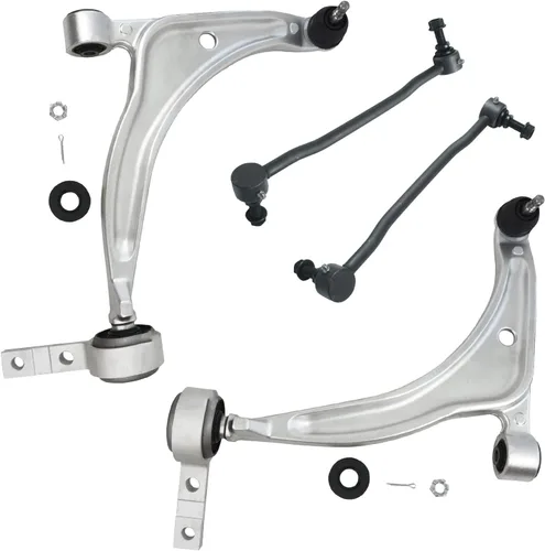 Vista 213 de Detroit Axle - Kit de brazos de control delanteros de 4 piezas para Nissan Cube 2009-2014, Nissan Versa 2007-2012 2 brazos de control inferiores