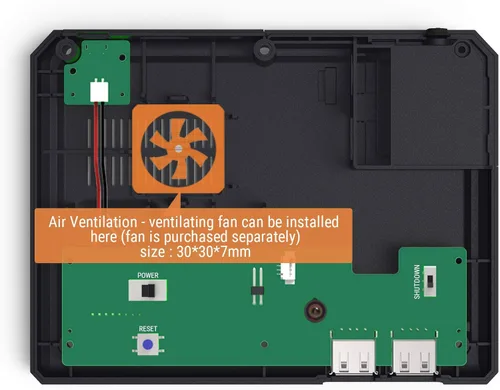 Vista 5 de Retroflag MEGAPi CASE con apagado seguro y reinicio seguro para Raspberry Pi 3 B+ (B Plus) 2 fácil acceso a la tarjeta SD