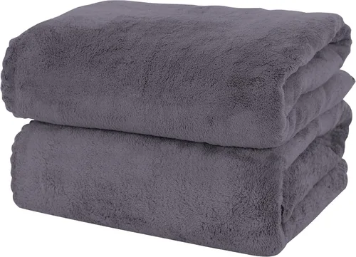 Vista 11 de MOONQUEEN Juego de 6 toallas de baño premium - Secado rápido - Toallas de microfibra de terciopelo coral altamente absorbentes - Uso multipropósito