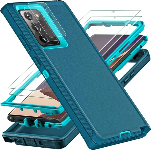 Vista 9 de YKHJKLEC Funda para Samsung Galaxy Note 20 Ultra, con 2 piezas [protector de pantalla de TPU flexible autorreparable y protector de lente de cámara]
