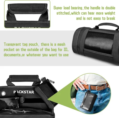 Vista 5 de Bolsa de herramientas, bolsa enrollable portátil, bolsa de herramientas enrollable, 6 bolsas de herramientas desmontables, bolsa de herramientas