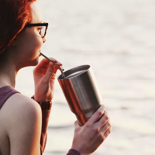 Vista 5 de Bent - Juego de 10 popotes de acero inoxidable, reutilizables, 10.5 pulgadas de largo y 0.24 pulgadas de diámetro para vaso de 30 onzas y vaso de 20