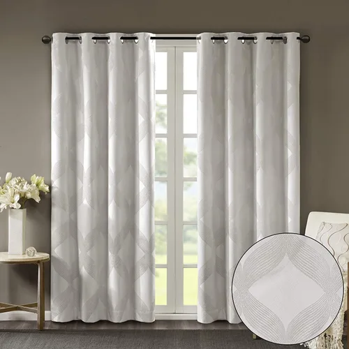 Vista 20 de Sun Smart Bentley - Cortinas opacas para ventana, jacquard de punto Ogee, decoración de sala de estar, aislamiento térmico, bloqueo de luz
