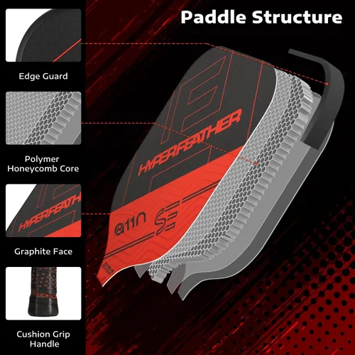 Vista 2 de A11N USAPA - Paletas de pickleball aprobadas con bolas y bolsa, juego de 2 o 4 paletas