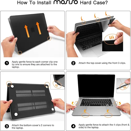 Vista 6 de MOSISO Funda resistente a los arañazos compatible con MacBook Air de 15 pulgadas M5 2026 M4 2025 M3 M2 2024 2023 A3448 A3241 A3114 A2941, carcasa