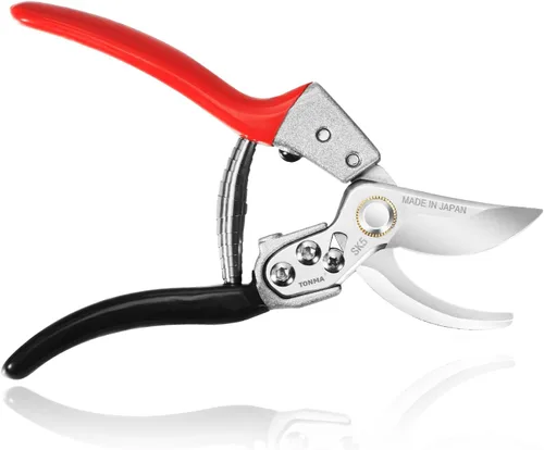 TONMA Tijeras de Podar [Fabricadas en Japón] Tijeras Profesionales de 8 Pulgadas Premium para Plantas de Jardín Tijeras Secateurs con Mango