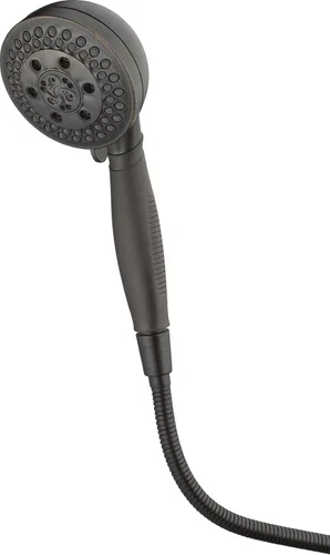 Vista 4 de Delta Faucet H2Okinetic - Ducha de mano de 5 ajustes, cabezal de ducha de mano dorado, ducha de mano, cabezal de ducha desmontable, bronce champán