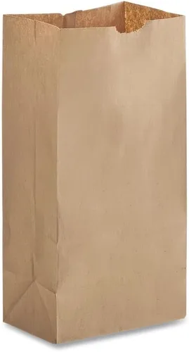 Vista 2 de General Bolsas de papel para comestibles, 12, 7.06 x 4.5 x 13.75 pulgadas, kraft, 500 bolsas