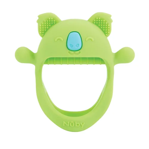 Vista 8 de Nuby Manopla de dentición de muñeca de silicona - Anillo de mordedor para bebés - Más de 3 meses - Koala