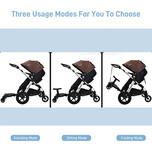 Vista 5 de Tabla universal para cochecito, tabla planeadora para cochecito con asiento desmontable, tabla para cochecito, tabla para cochecito, conector