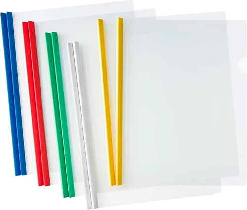 Vista 8 de JOERSH 10 portadas transparentes para informes con barra deslizante, protector de papel de carpeta de plástico, carpetas de informes con cubierta