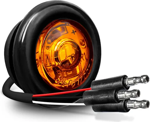 Vista 15 de TRUE MODS Luz de marcador LED redonda ámbar de 3/4 pulgadas para remolque 12V [DOT FMVSS 108] [SAE P2PC] [Salida semiesférica] [Impermeable IP67]